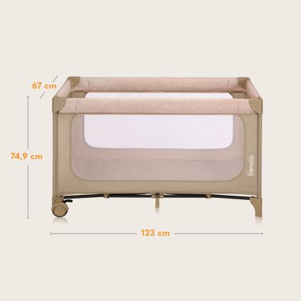 Lionelo - Berço de viagem JASMIN EASY FOLD Bege Areia