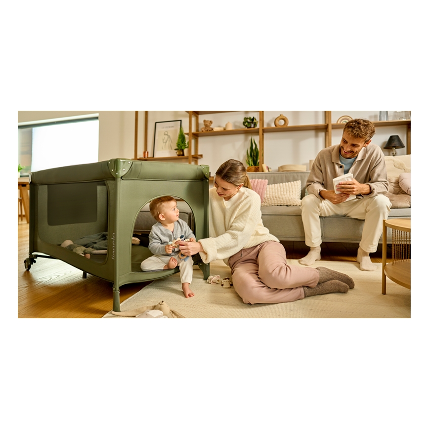 Lionelo - Berço de viagem JASMIN EASY FOLD Verde Oliva