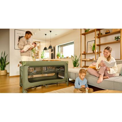 Lionelo - Berço de viagem JASMIN EASY FOLD Verde Oliva