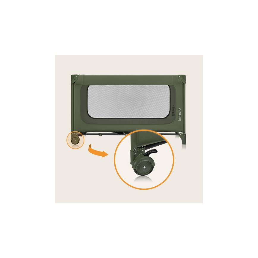 Lionelo - Berço de viagem JASMIN EASY FOLD Verde Oliva