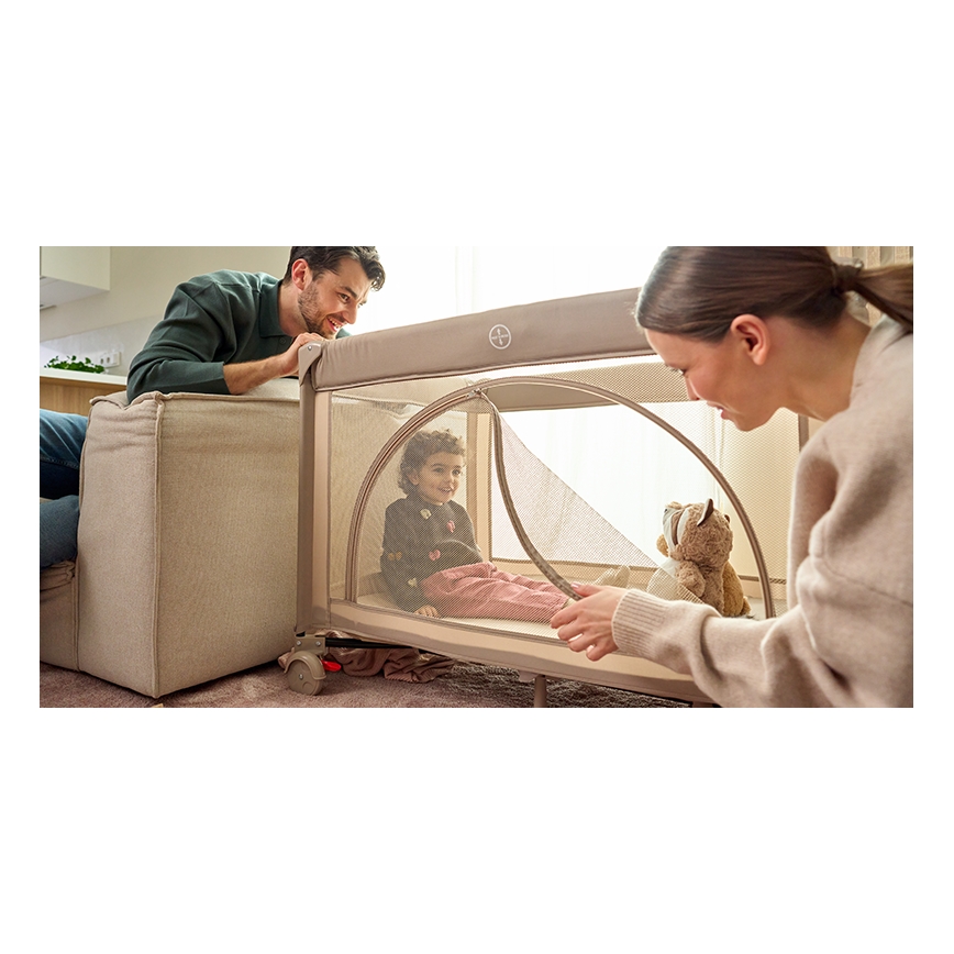 Lionelo - Berço de viagem LAURA Beige Sand