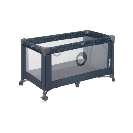 Lionelo - Berço de viagem STEFI Azul Cinzento