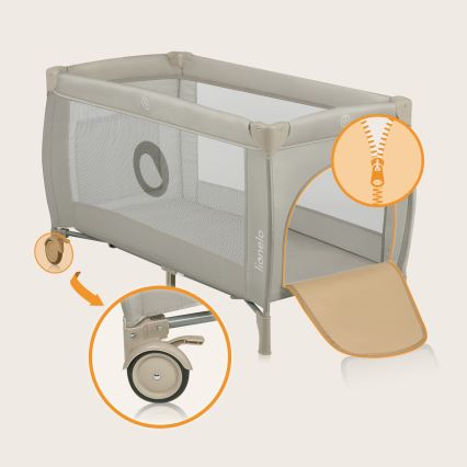 Lionelo - Berço de Viagem STEFI PLUS Bege Cappuccino