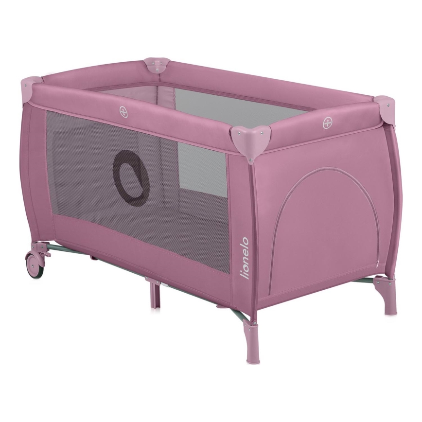 Lionelo - Berço de Viagem STEFI PLUS Magnólia Rosa