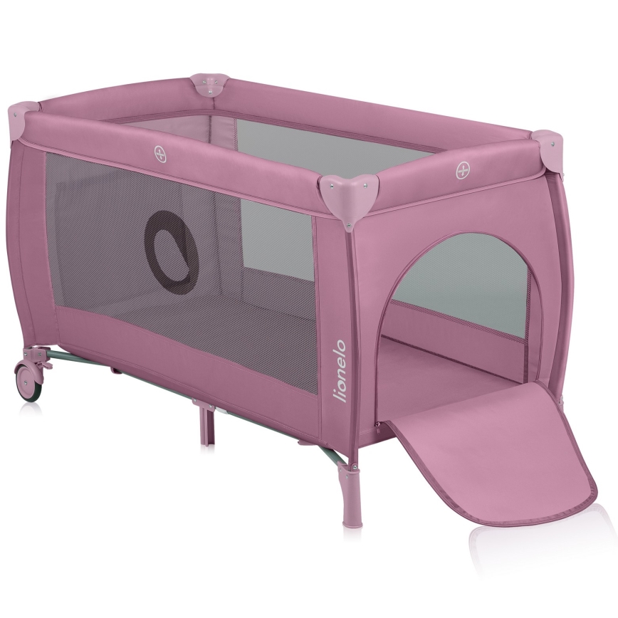 Lionelo - Berço de Viagem STEFI PLUS Magnólia Rosa