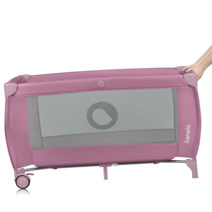 Lionelo - Berço de Viagem STEFI PLUS Magnólia Rosa