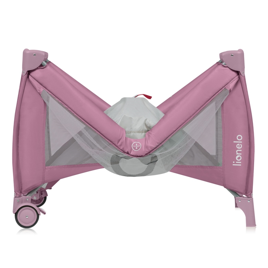 Lionelo - Berço de Viagem STEFI PLUS Magnólia Rosa