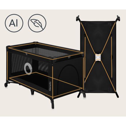 Lionelo - Berço de Viagem STEFI Preto Carbono
