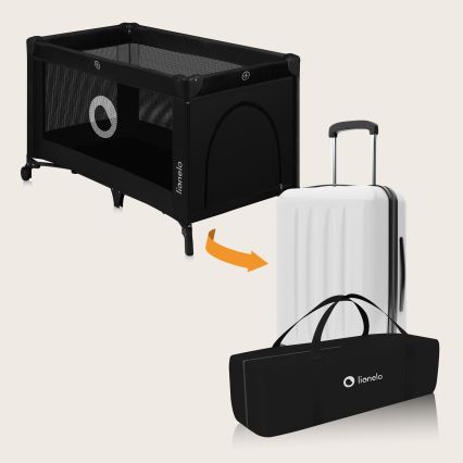 Lionelo - Berço de Viagem STEFI Preto Carbono