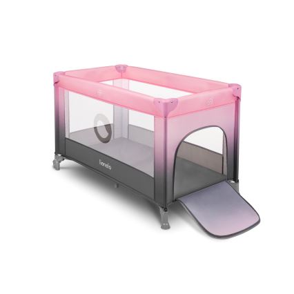 Lionelo - Berço de viagem STEFI rosa/cinzento