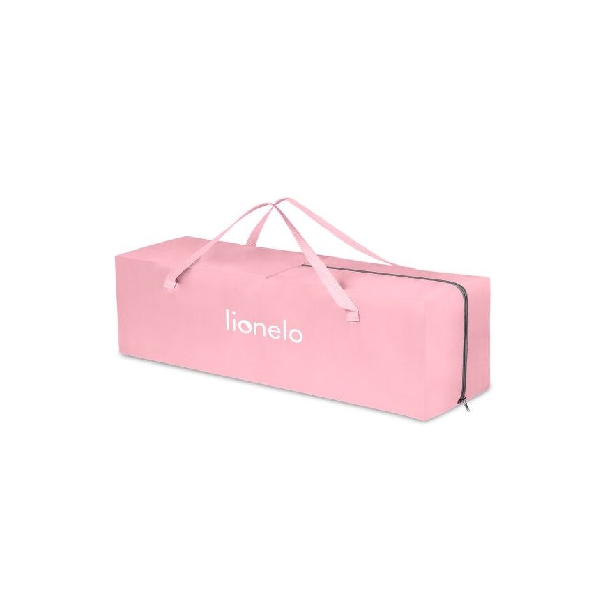 Lionelo - Berço de viagem STEFI rosa/cinzento