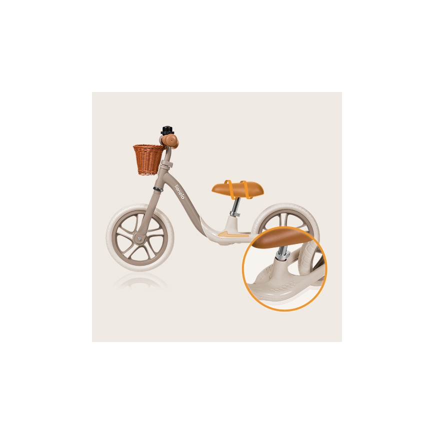 Lionelo - Bicicleta de empurrar ALEX PLUS bege