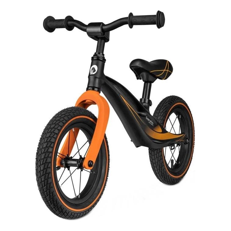 Lionelo - Bicicleta de empurrar BART AIR preto/laranja
