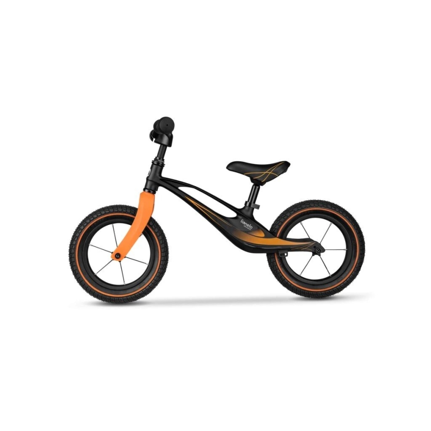 Lionelo - Bicicleta de empurrar BART AIR preto/laranja