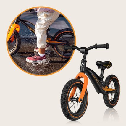 Lionelo - Bicicleta de empurrar BART AIR preto/laranja