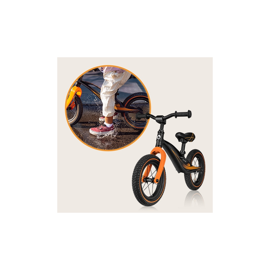 Lionelo - Bicicleta de empurrar BART AIR preto/laranja