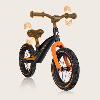 Lionelo - Bicicleta de empurrar BART AIR preto/laranja