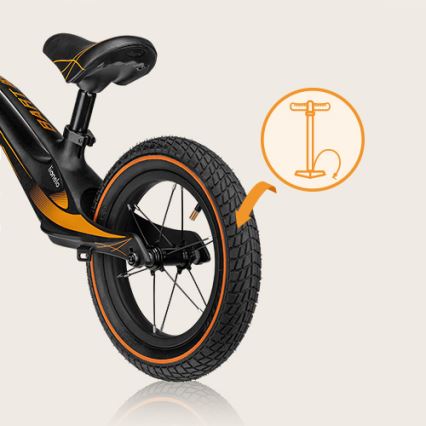 Lionelo - Bicicleta de empurrar BART AIR preto/laranja
