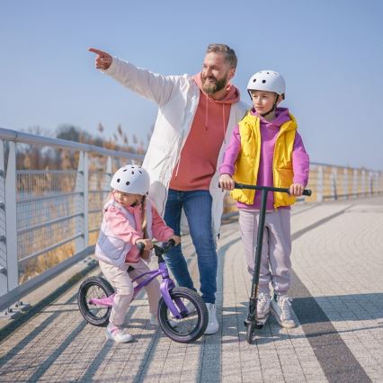 Lionelo - Bicicleta de empurrar BART AIR roxo/rosa