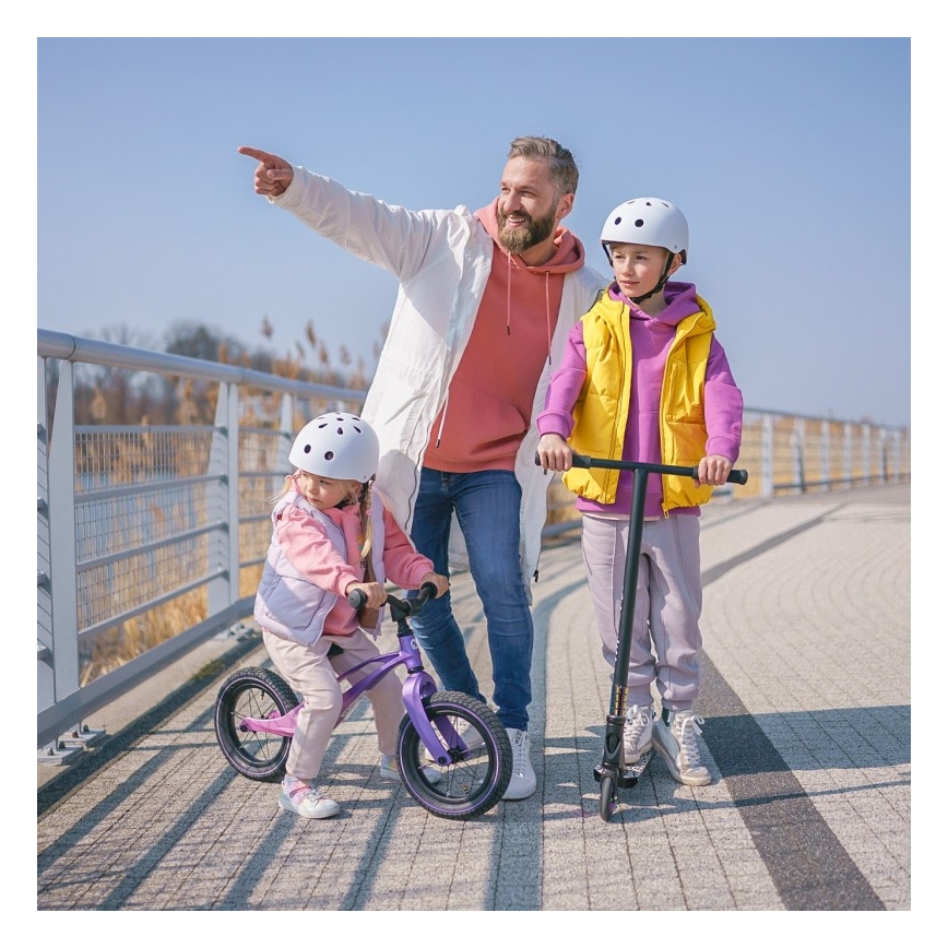 Lionelo - Bicicleta de empurrar BART AIR roxo/rosa