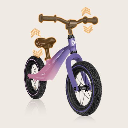 Lionelo - Bicicleta de empurrar BART AIR roxo/rosa