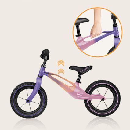 Lionelo - Bicicleta de empurrar BART AIR roxo/rosa