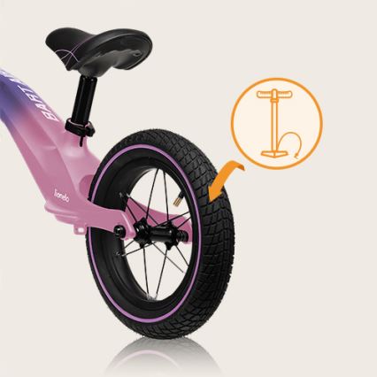 Lionelo - Bicicleta de empurrar BART AIR roxo/rosa