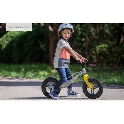 Lionelo - Bicicleta de empurrar BART TOUR cinzento/amarelo