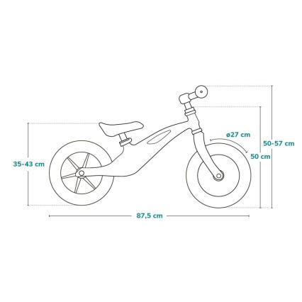 Lionelo - Bicicleta de equilíbrio BART Azul Celeste