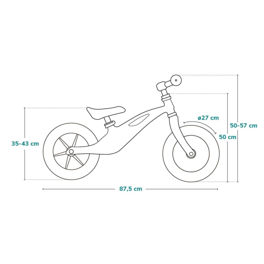 Lionelo - Bicicleta de equilíbrio BART Azul Celeste
