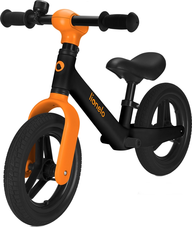 Lionelo - Bicicleta de equilíbrio TONI, preto e laranja