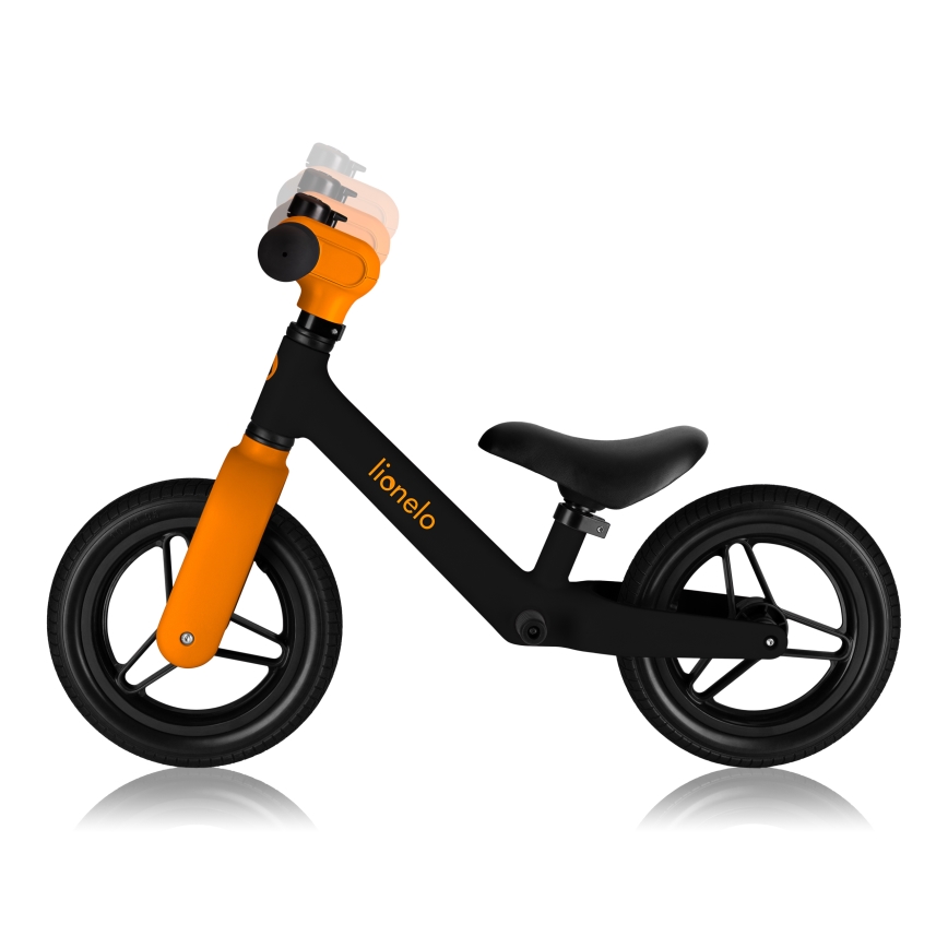 Lionelo - Bicicleta de equilíbrio TONI, preto e laranja