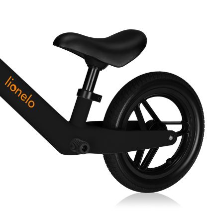 Lionelo - Bicicleta de equilíbrio TONI, preto e laranja