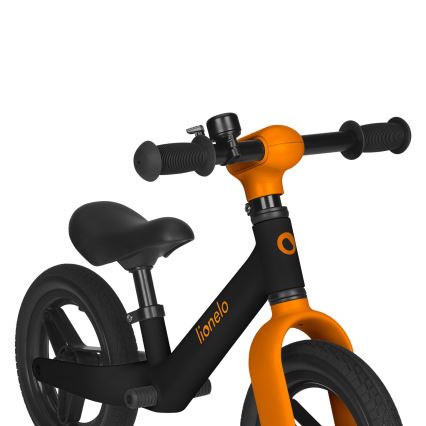 Lionelo - Bicicleta de equilíbrio TONI, preto e laranja
