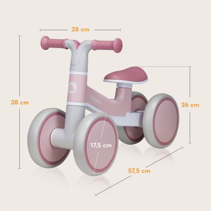 Lionelo - Bicicleta de equilíbrio VILLY Rosa