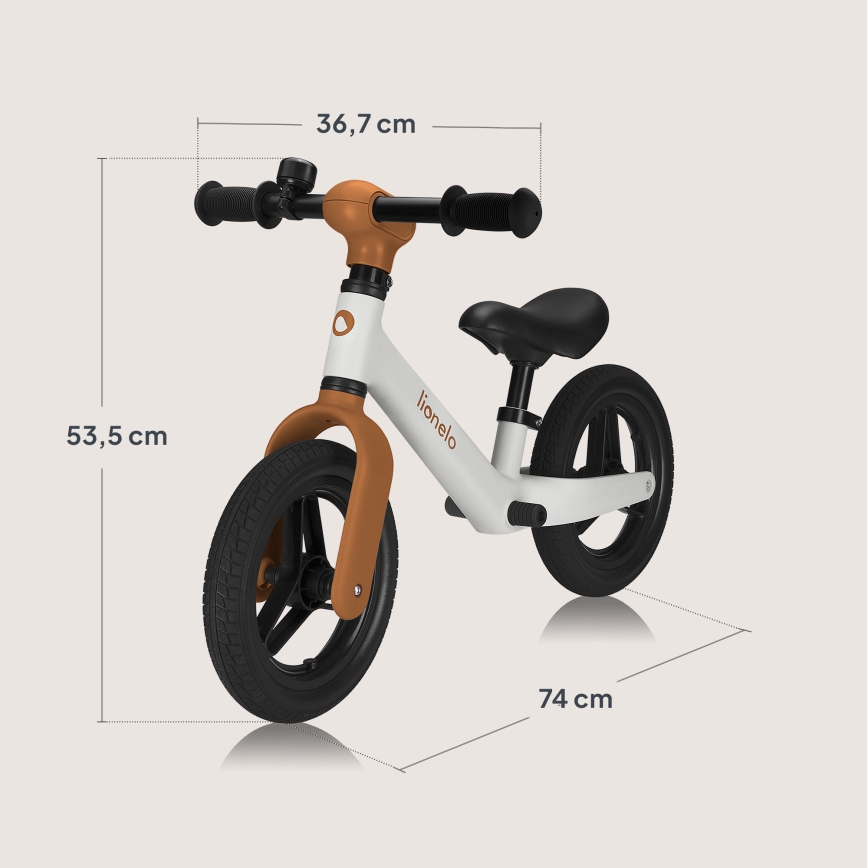 Lionelo - Bicicleta sem pedais TONI Bege Areia