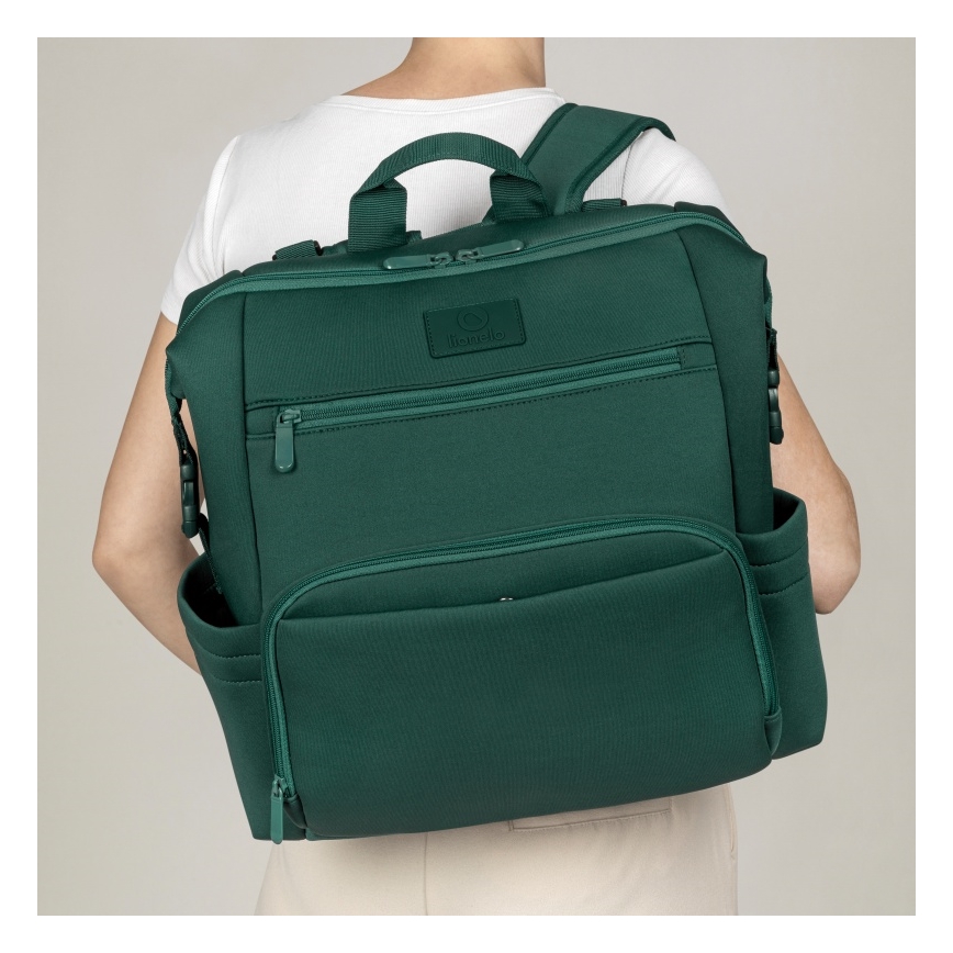 Lionelo - Bolsa de fraldas para carrinho de bebé CUBE Green Forest