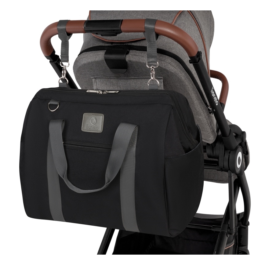 Lionelo - Bolsa de fraldas para carrinho IDA Black Onyx