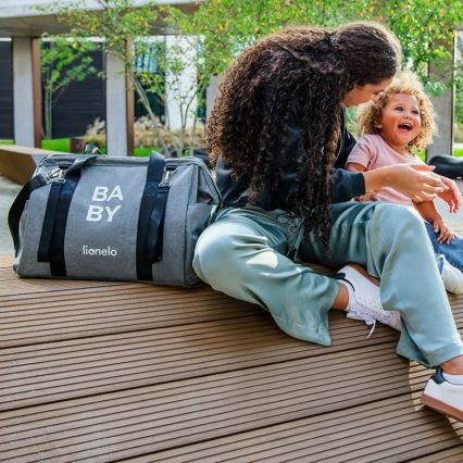 Lionelo - Bolsa de fraldas para carrinho IDA Grey Concrete