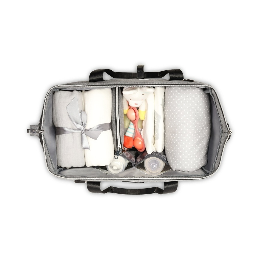 Lionelo - Bolsa de fraldas para carrinho IDA Grey Concrete