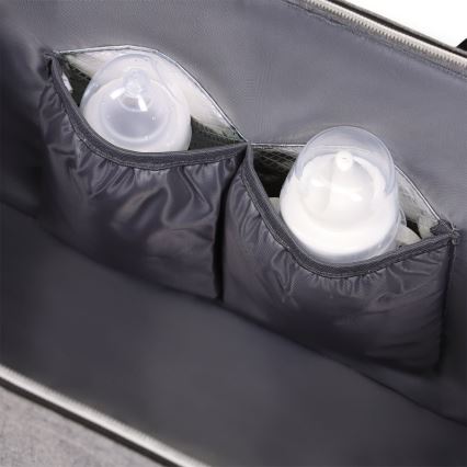 Lionelo - Bolsa de fraldas para carrinho IDA Grey Concrete