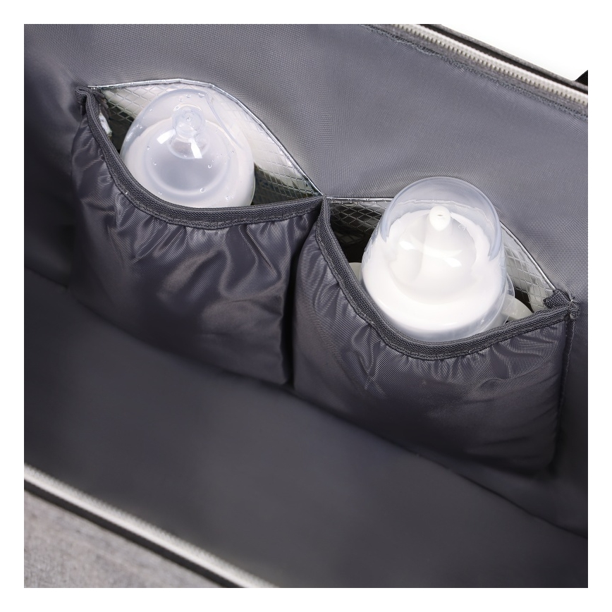 Lionelo - Bolsa de fraldas para carrinho IDA Grey Concrete