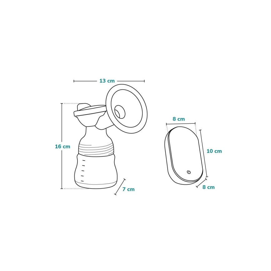 Lionelo - Bomba elétrica recarregável para extração de leite materno FIDI GO 5V 1200 mAh 150ml