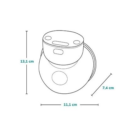 Lionelo - Bomba extratora elétrica recarregável de leite materno FIDI FREE SIMPLE 5V 1000 mAh 180 ml