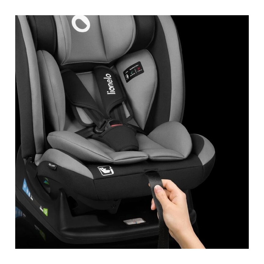 Lionelo - Cadeira auto AART i-Tamanho 40-150 cm preto/cinzento
