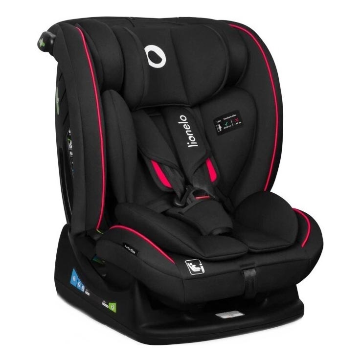 Lionelo - Cadeira auto AART i-Tamanho 40-150 cm preto/vermelho