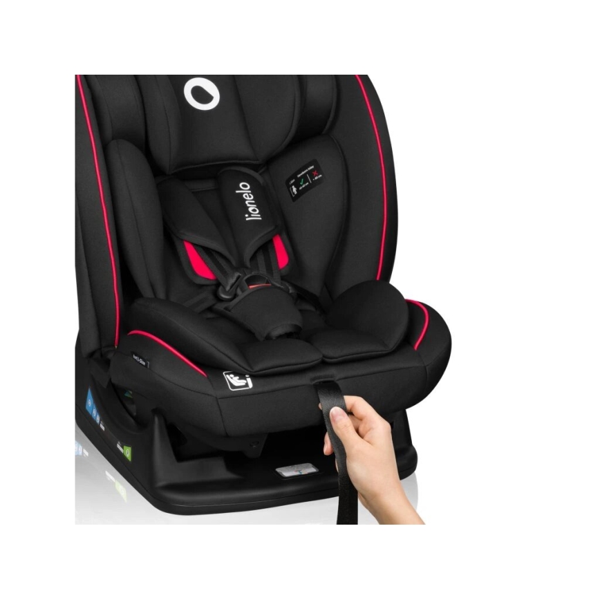 Lionelo - Cadeira auto AART i-Tamanho 40-150 cm preto/vermelho