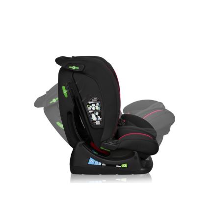 Lionelo - Cadeira auto AART i-Tamanho 40-150 cm preto/vermelho