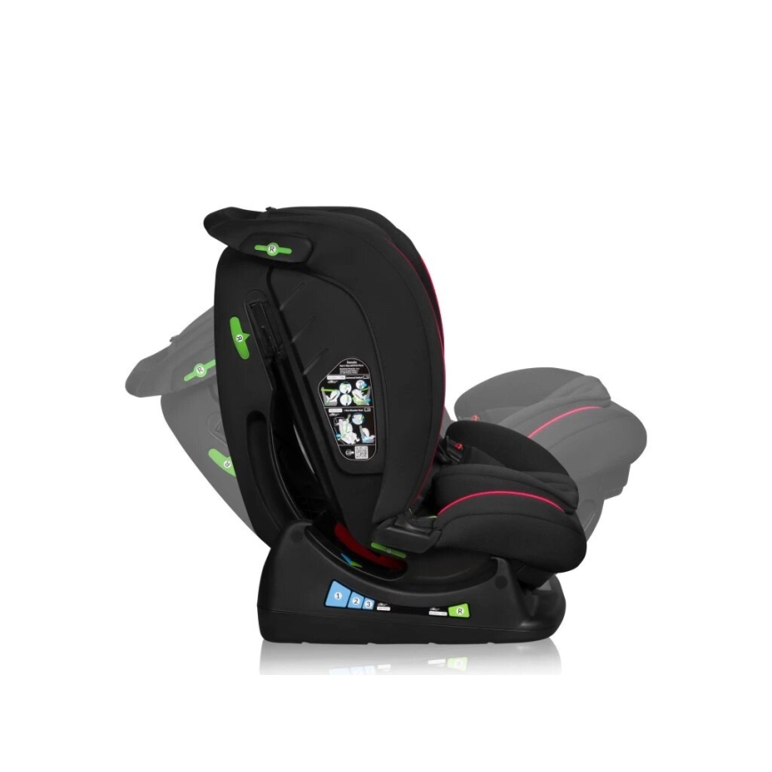 Lionelo - Cadeira auto AART i-Tamanho 40-150 cm preto/vermelho