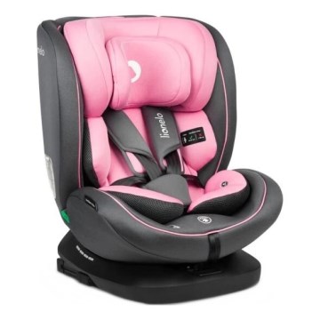 Lionelo - Cadeira auto BASTIAAN i-Tamanho 40-150 cm cinzento/rosa